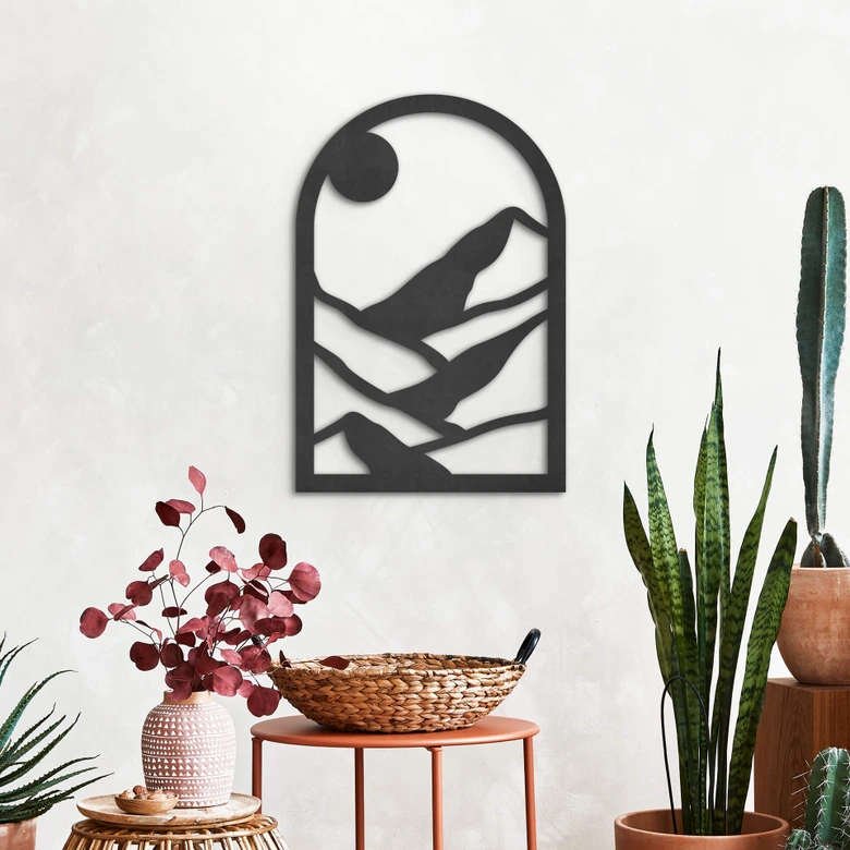 MDF - Decoración en madera - Montañas en la ventana 