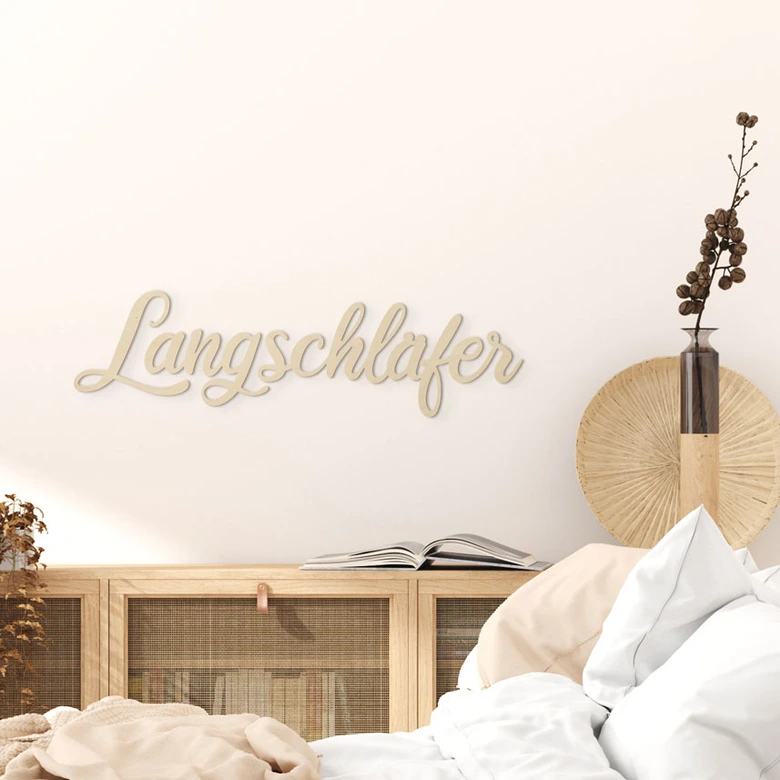 inscription 3D Dormeur - Décoration murale en bois de peuplier 