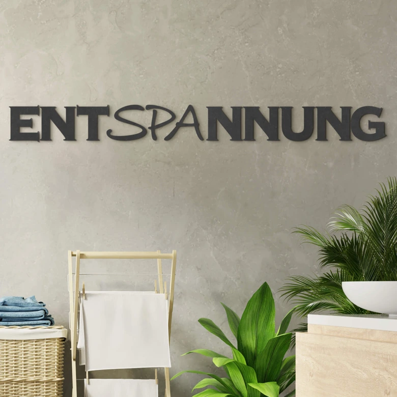 MDF-Deko 3D Schriftzug Entspannung 