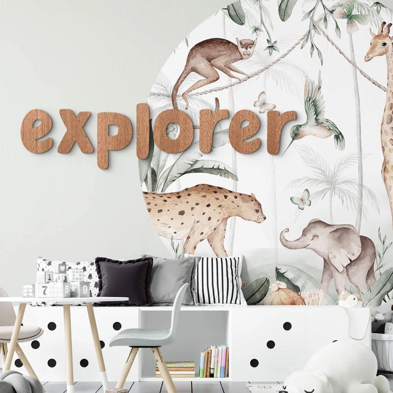 Houten Wanddecoratie Mahoniefineer Explorer 