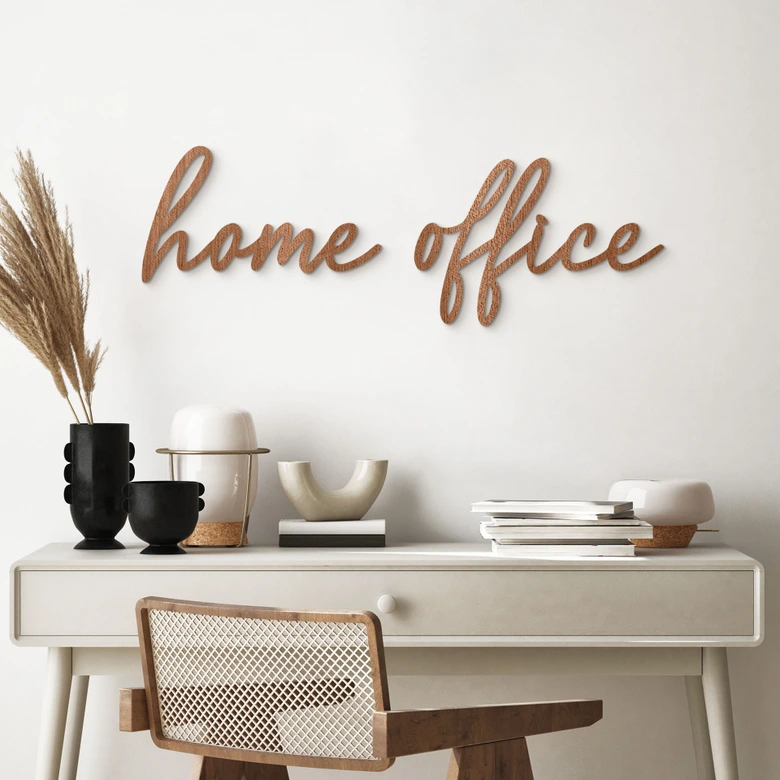 Houten Wanddecoratie Mahoniefineer Home Office 