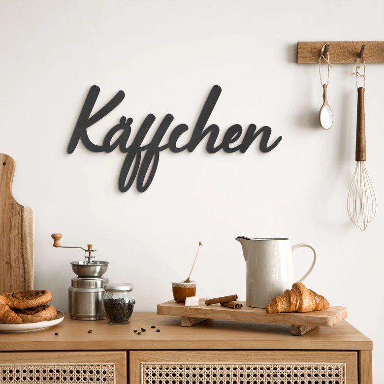 3D Schriftzug Käffchen - MDF Deko  