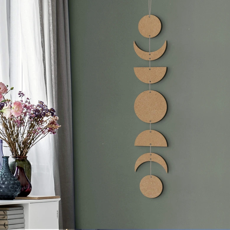 Maanstonden MDF Decoratie naturel 