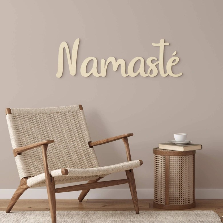 Wanddecoratie Populierenhout Namasté 