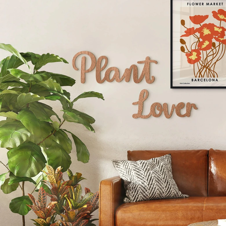 Wooden Wall Decoration Mahogany Veneer Plant Lover 