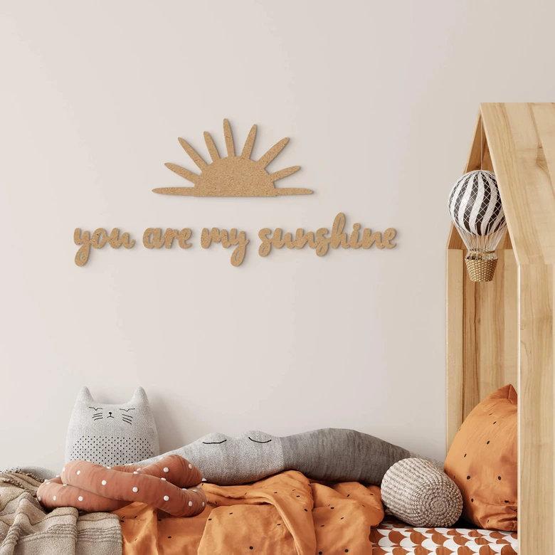 Décoration en bois MDF Soleil - You are My Sunshine 