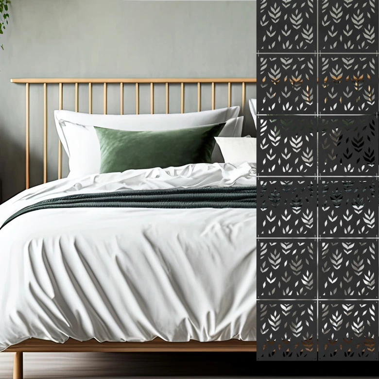 Room divider, partition floral leaves - MDF 