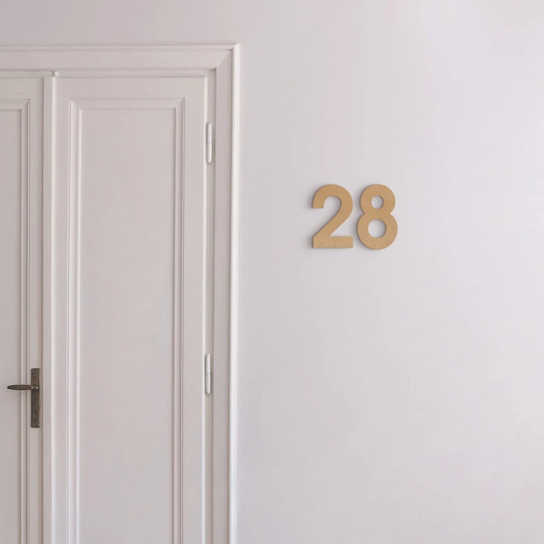 MDF naturel Huisnummer 