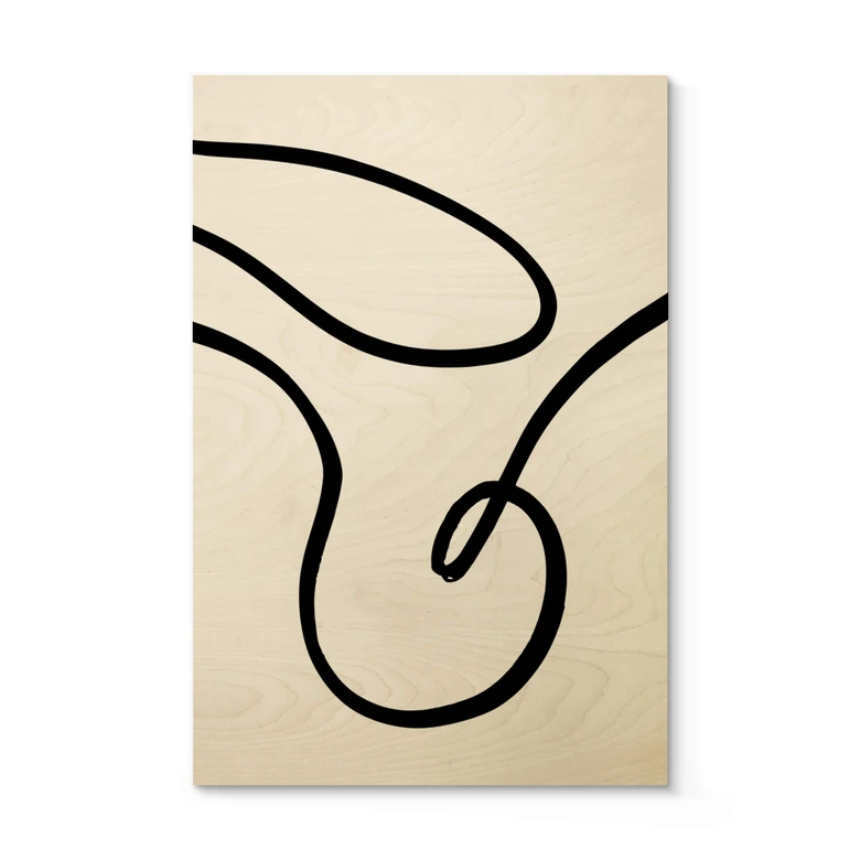 Houten Poster 1X Studio - Curvy Abstraction 