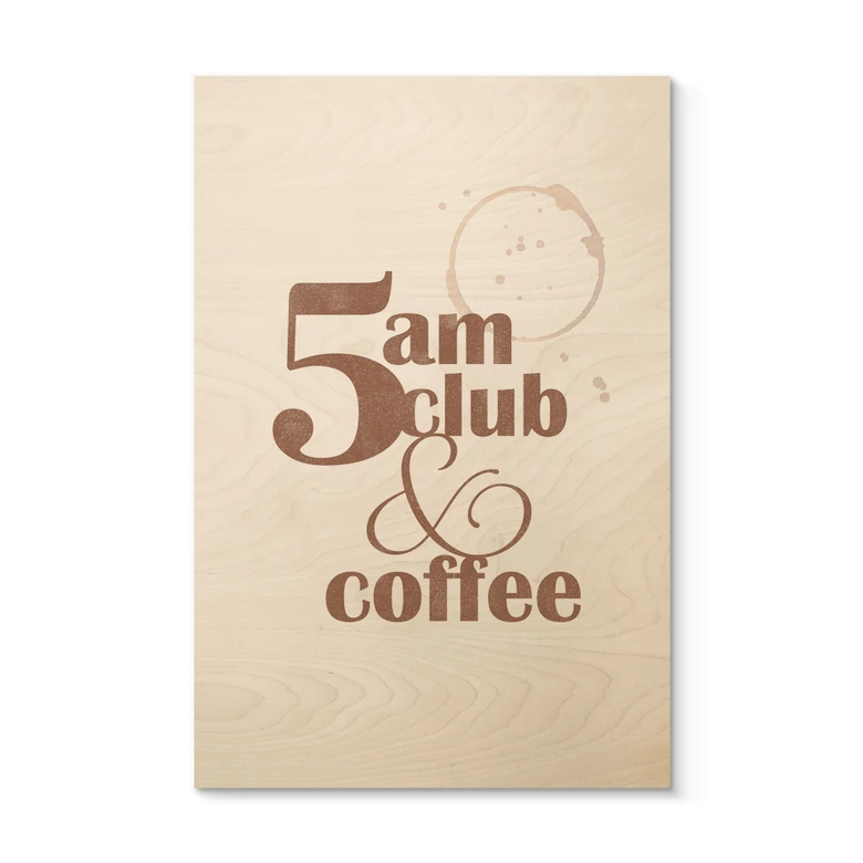 Tableau sur bois 5 au Club & Coffee 