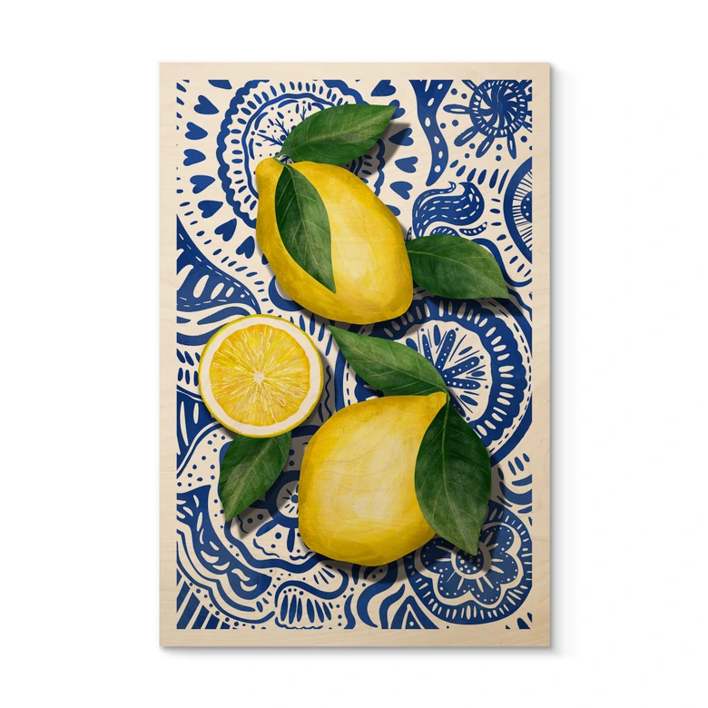 Tableau sur bois Citrons siciliens - EMELIEmaria 