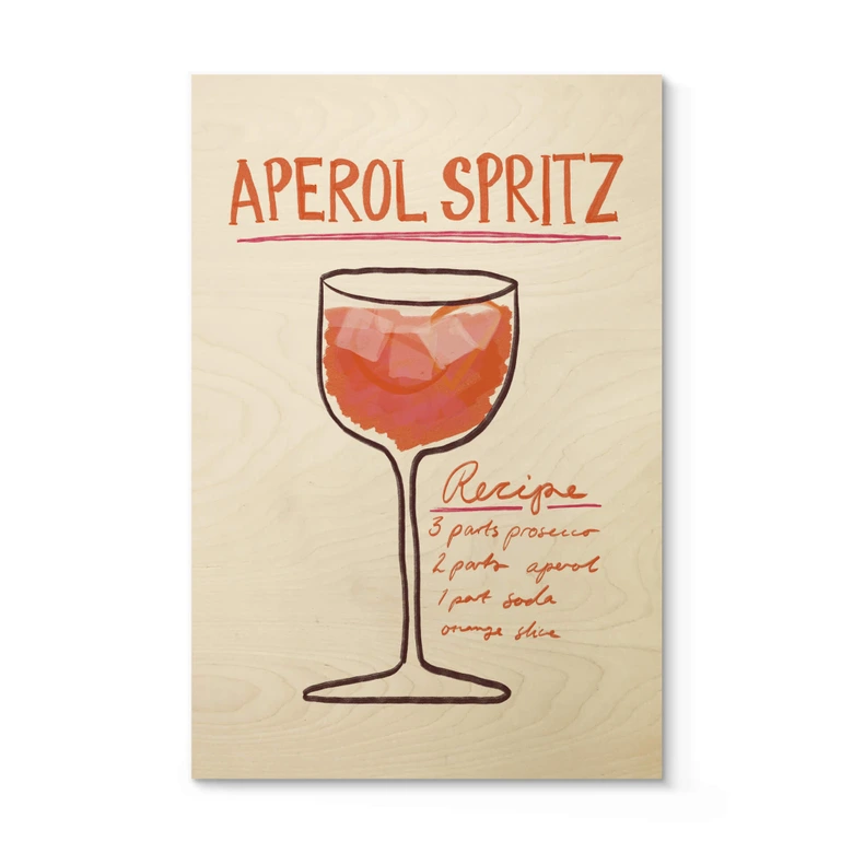 Holzbild Cocktail Fritsch - Aperol Spritz 