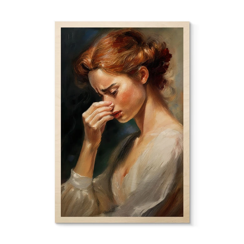 Holzbild Humorvolle Vintage-Deko fürs WC 