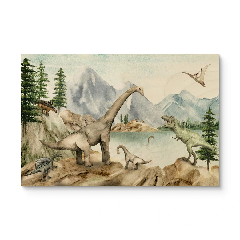 Holzbild Kikki Belle - Dinowelt 