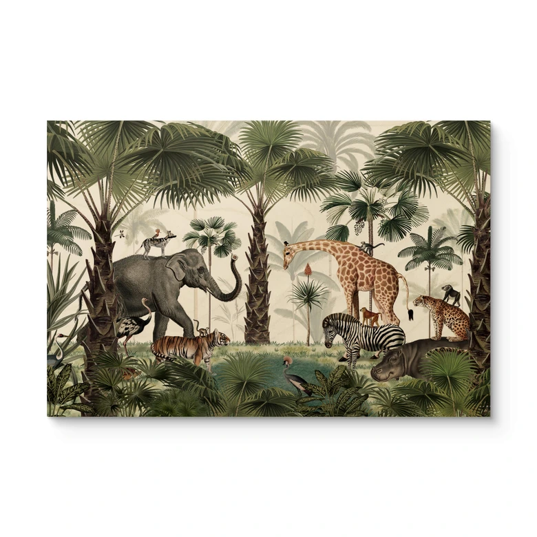 Tableau sur bois Kikki Belle - Le royaume des animaux 
