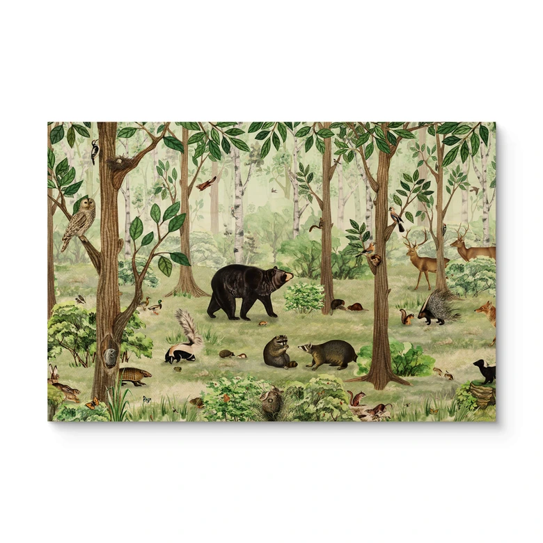 Plakat drewniany Kikki Belle - obraz do wyszukiwania lasu 