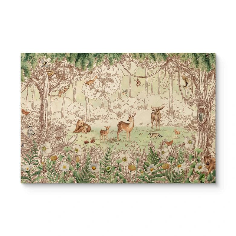 Holzbild Kikki Belle - Waldfreunde Frühling 