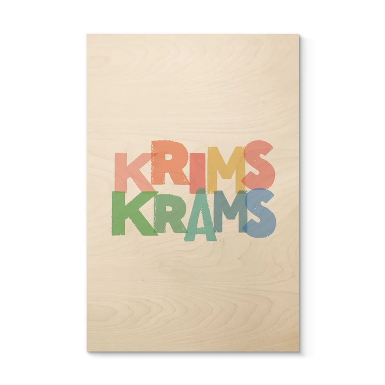 Holzbild Krimskrams 