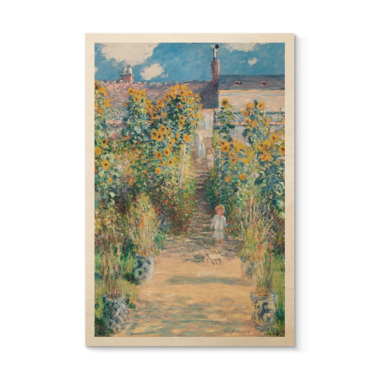 Holzbild Monet - Der Garten Monets in Vétheuil 