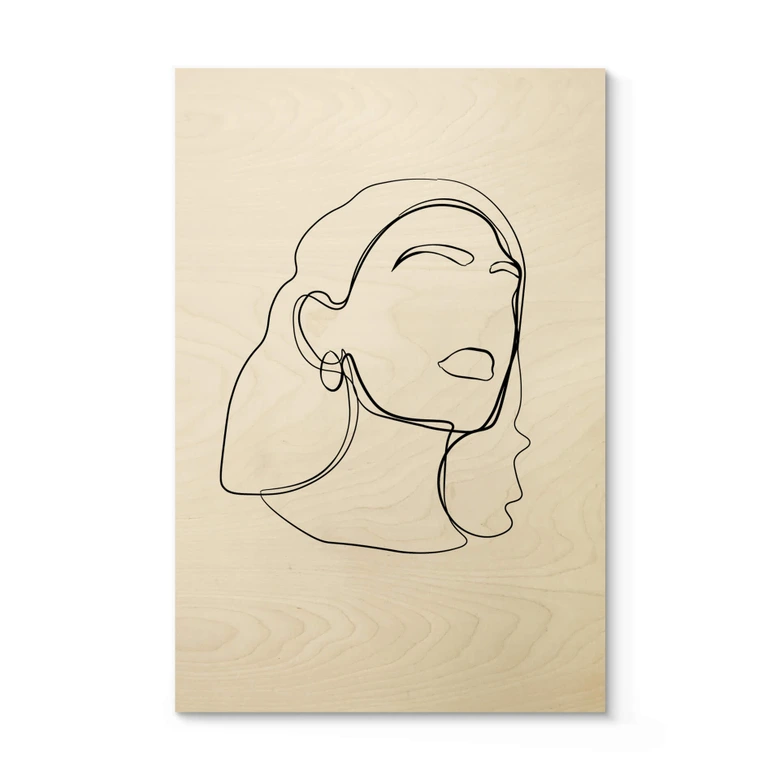 Cuadro de madera NKTN - Line Art - Sigue tus sueños 