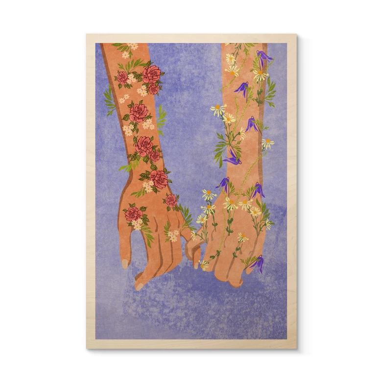 Holzbild Blühende Verbundenheit - Oltmanns 