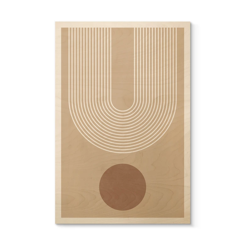 Houten Wanddecoratie abstracte geometrie in balans - Ristova 