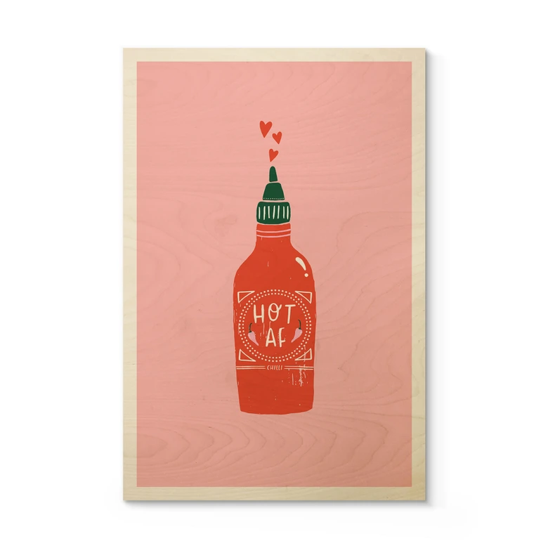 Houten Poster - Hete chilisaus - Simmonds 