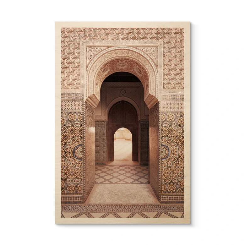 Holzbild Orientalisches Tor mit Mosaiken - Sisi & Seb 