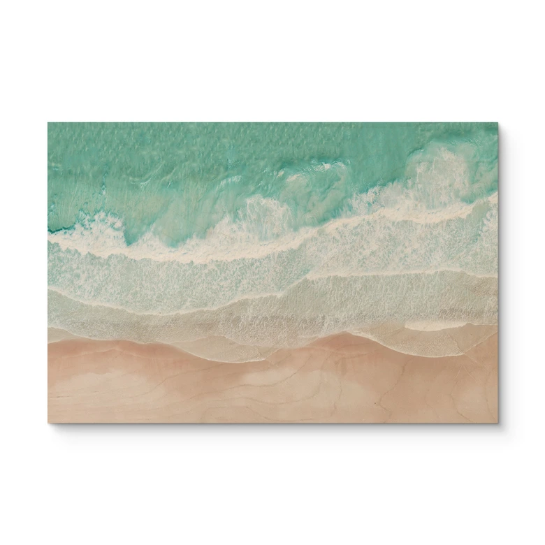Cuadro de madera Suaves olas en la playa - Sisi & Seb 