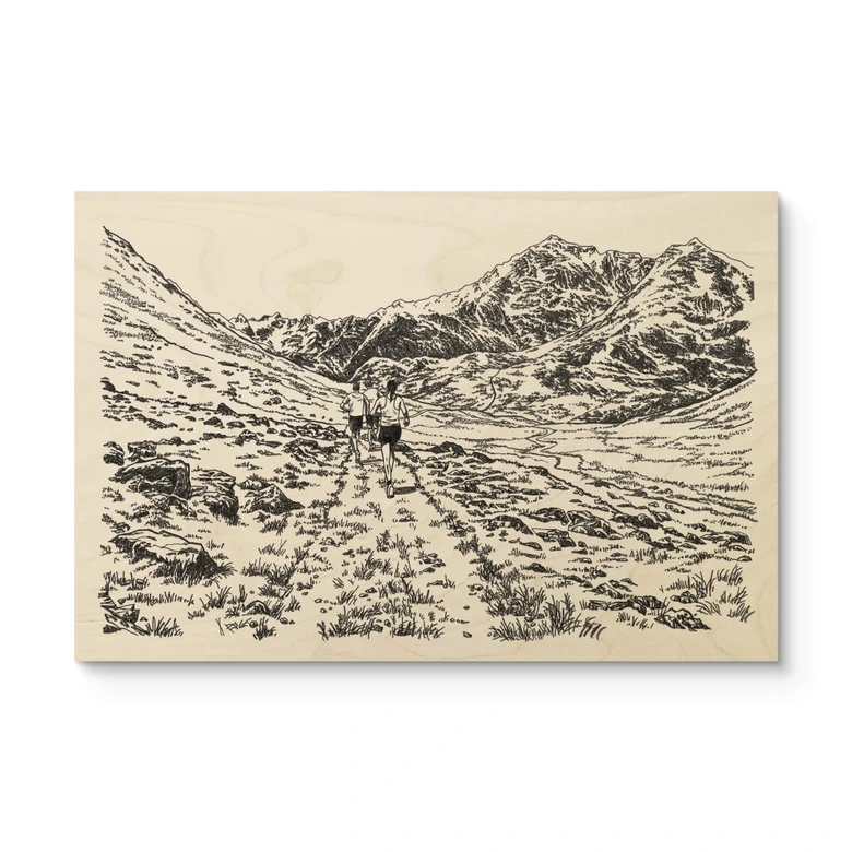 Holzbild Sparshott - Der Wanderweg 