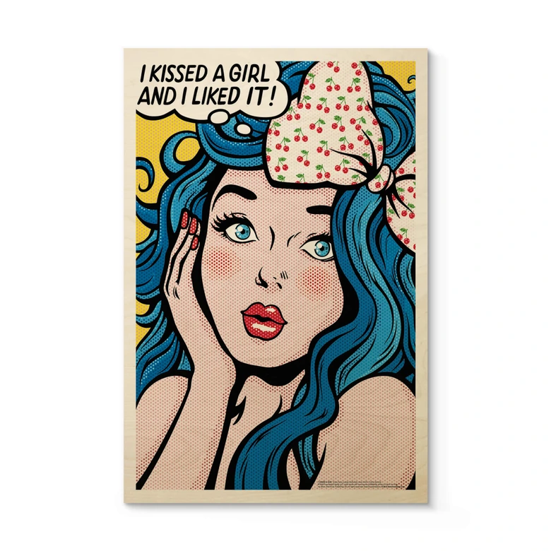 Tableau sur bois Tohmé - I kissed a girl 