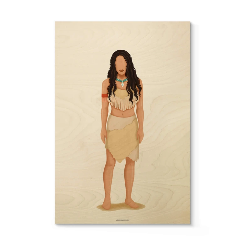 Tableau sur bois Tohmé - Pocahontas 