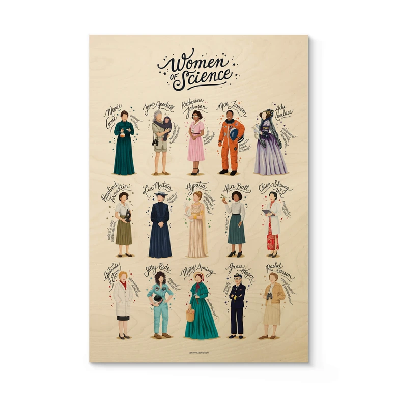 Holzbild Tohmé - Women of Science 