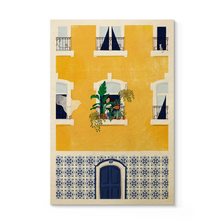 Houten Poster Gevel van Lissabon - Tomljanovic 