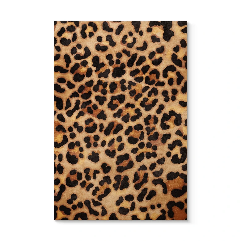 Holzbild Wilder Leopard - Animal Print - Tunaboylu 