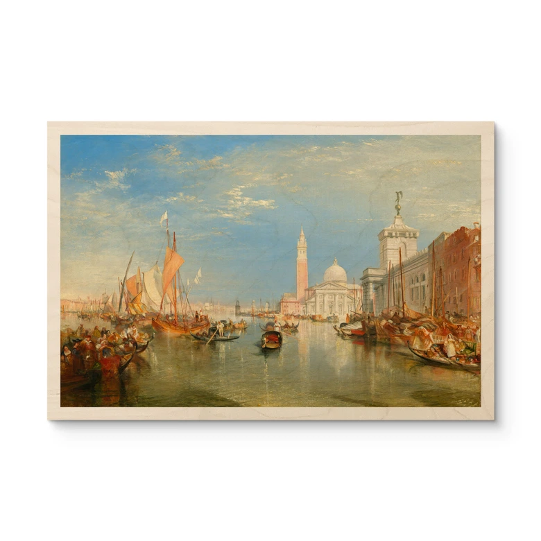Holzbild Turner - Venedig, Dogana und S. Giorgio Maggiore 
