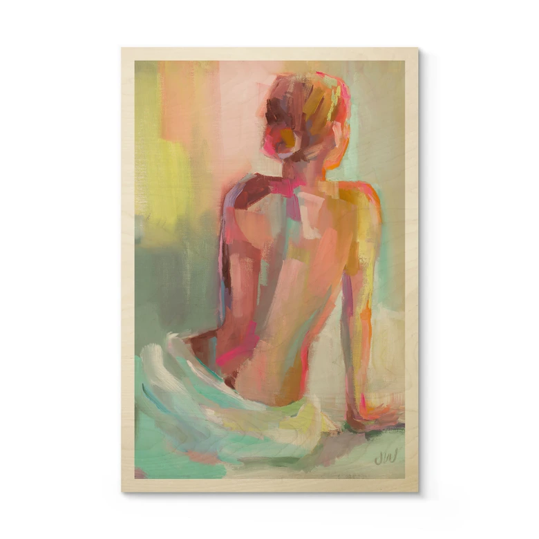 Holzbild Abstrakter Rücken einer Frau - Westenhofer 