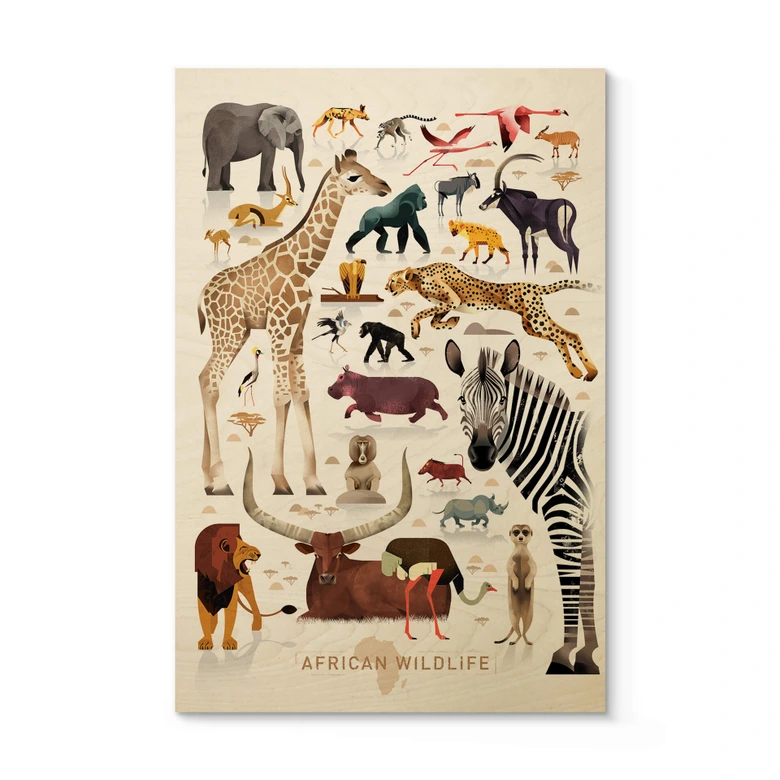 Holzbild Braun - Afrika 