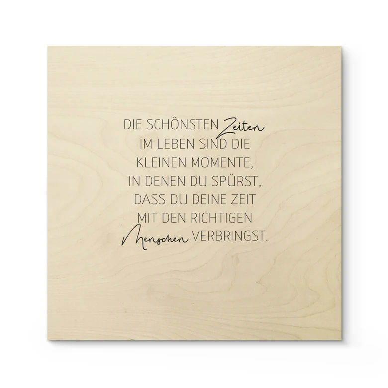 Holzbild Die schönsten Zeiten im Leben 02 