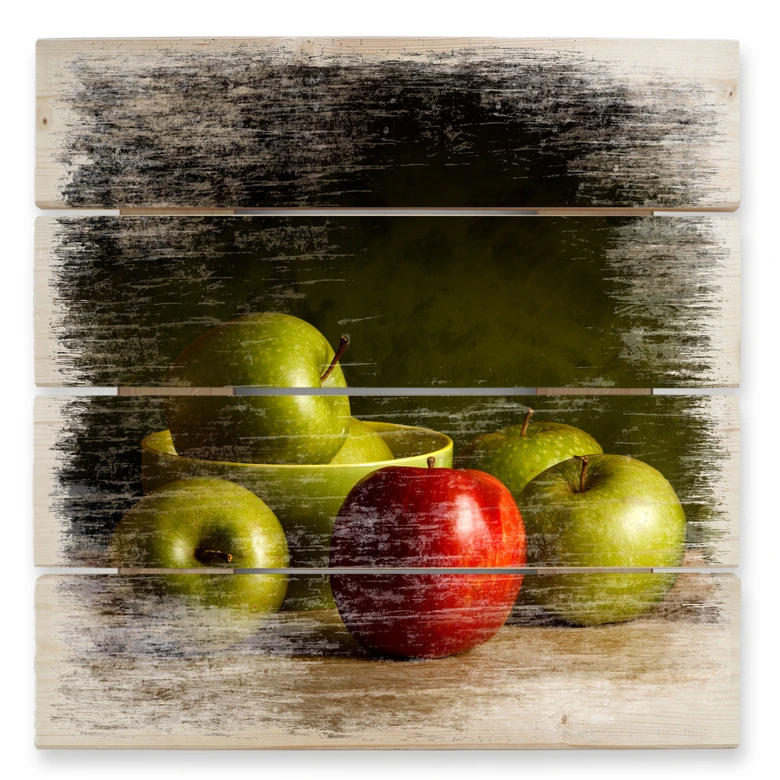 Holzbild Laercio - The lonely one - 40x41,5 cm 