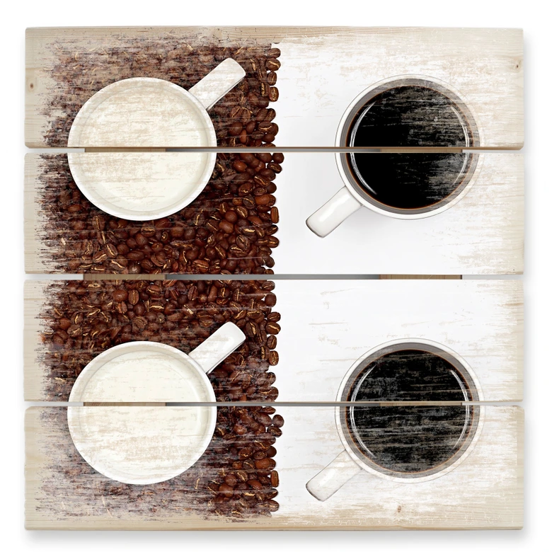 Holzbild Lavsen - White Espresso - 40x41,5 cm 
