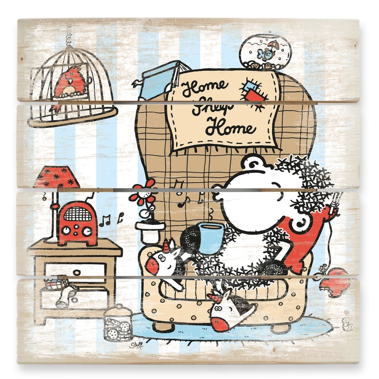Holzbild sheepworld Home Sheep Home Music - 40x41,5 cm 