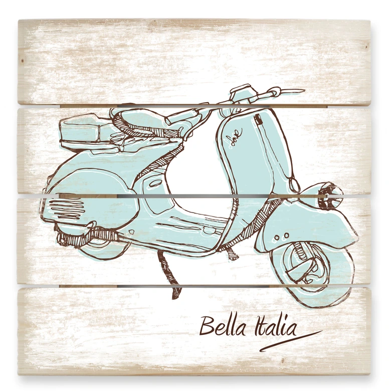 Tableau sur bois - Vespa 