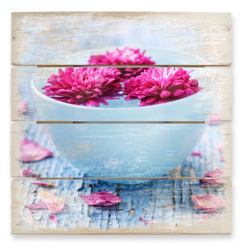 Holzbild Wellness Ambiente - 40x41,5 cm 