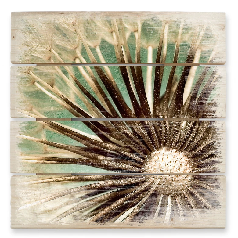 Holzbild Pusteblumen-Poesie - 40x41,5 cm 