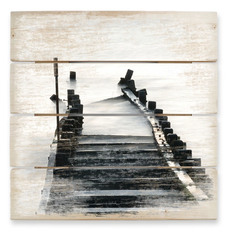 Holzbild Way to nowhere - 40x41,5 cm 
