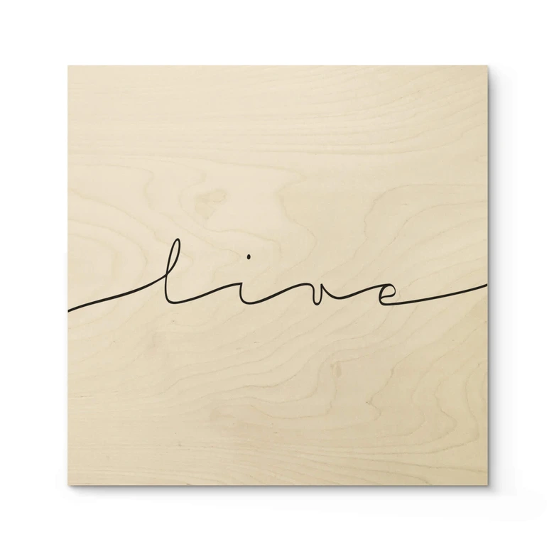 Tableau en bois Live - Carré 