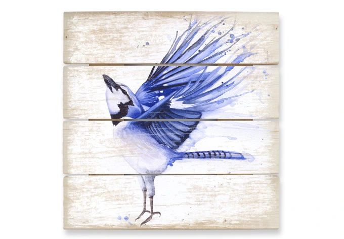 Holzbild Müller - Blaumeise - 40x41,5 cm 