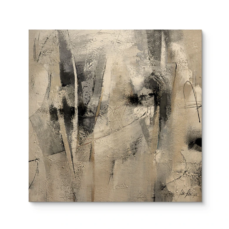 Tableau sur bois Paysage abstrait - Fedrau - Carré 