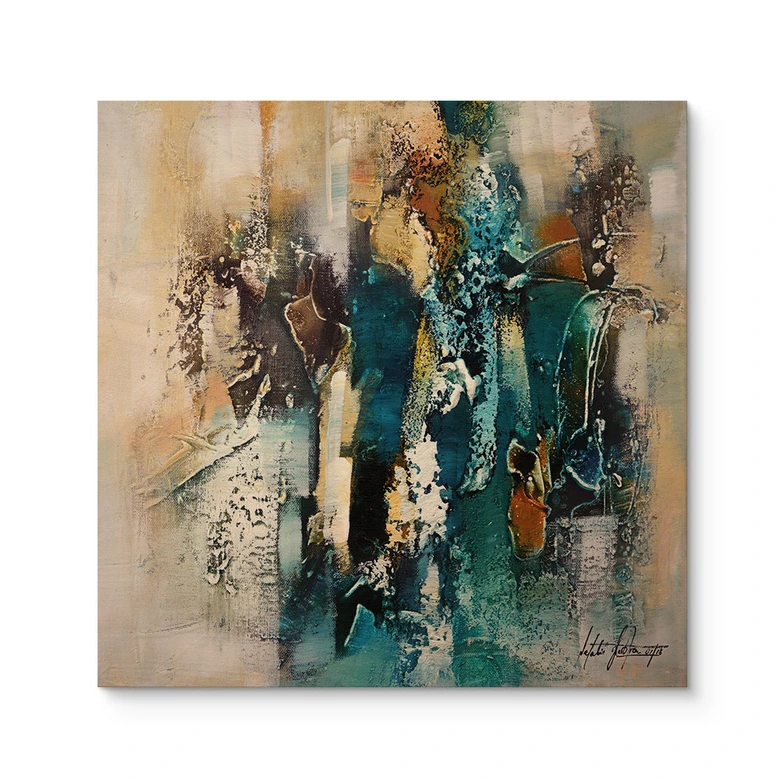 Holzbild Abstrakte Skulpturen - Fedrau - Quadratisch 